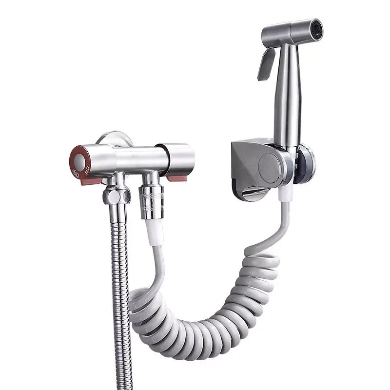 

Ручной набор для биде из нержавеющей стали, распылитель для туалета, насадка для душа, самоочищающаяся