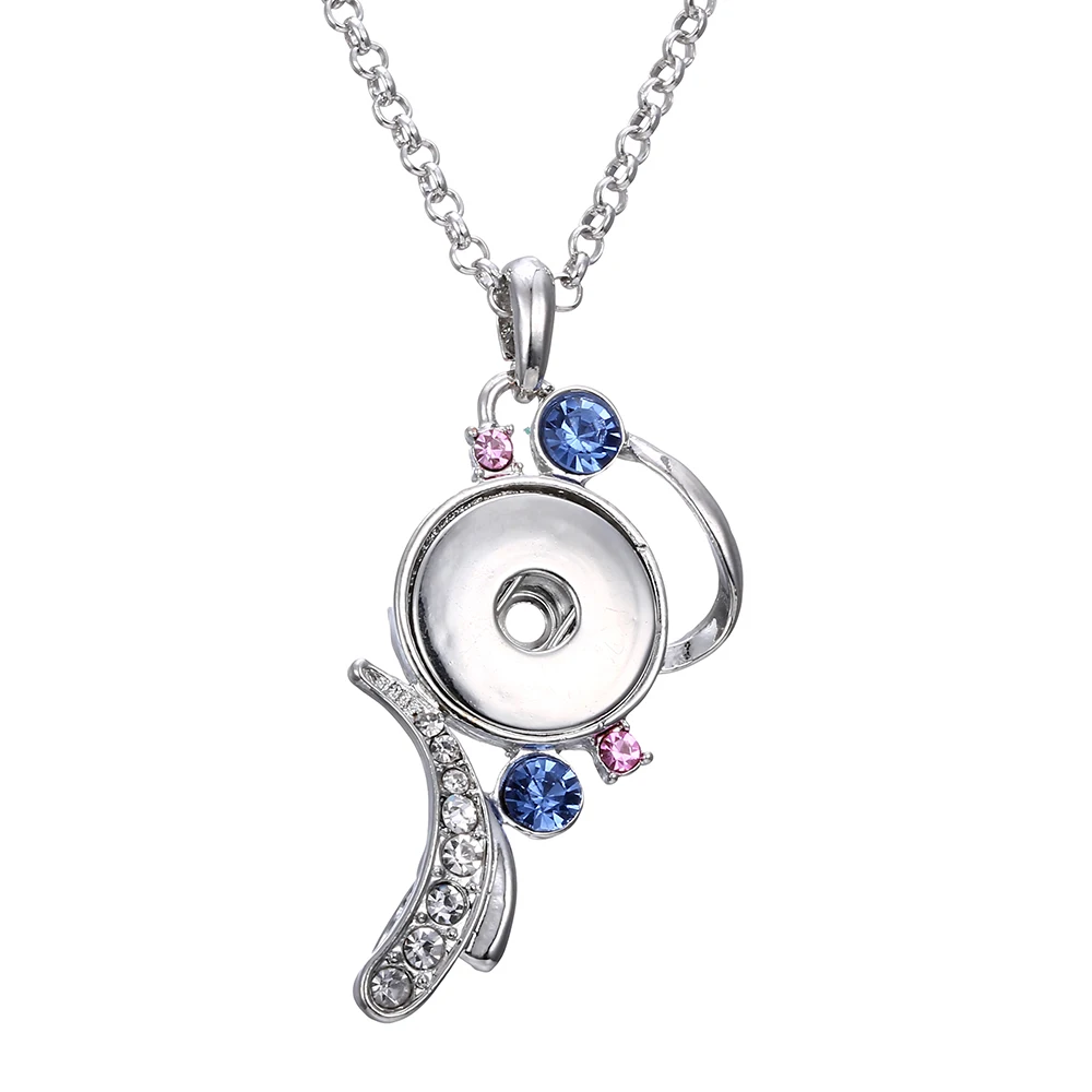 

10pcs Metal Flower 18mm Snap Button Necklace Pendant DIY Snaps Jewelry pendant Necklaces