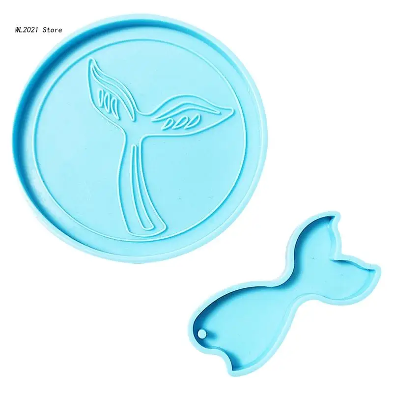 

Силиконовая форма в виде подноса для вина, брелок в виде рыбьего хвоста для украшения дома