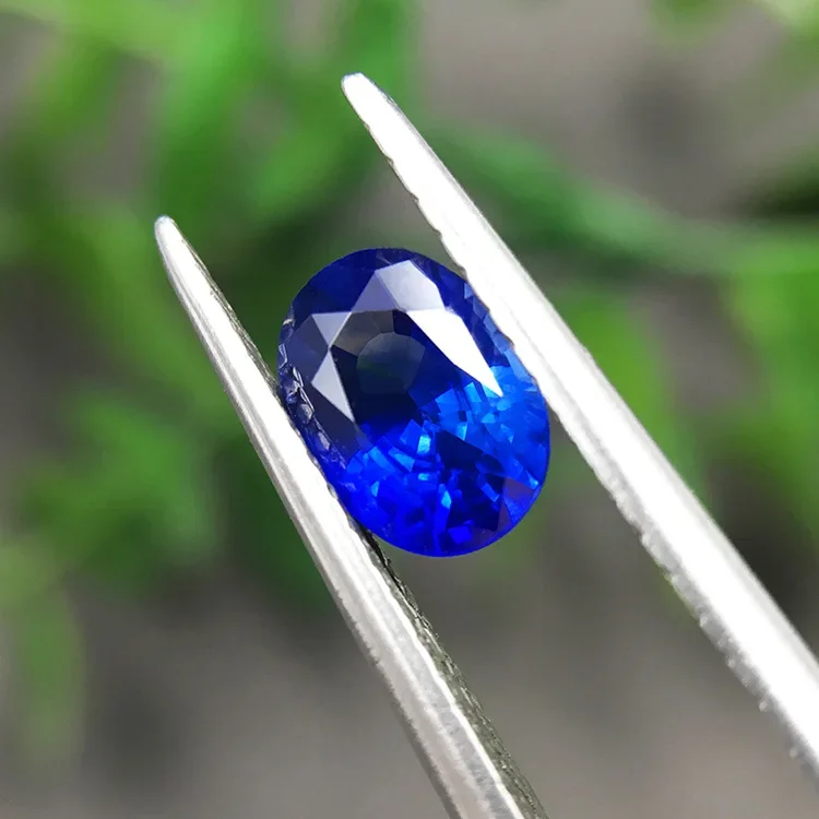 Овальные подвески из натурального сапфира дизайн колец голого камня встроенный