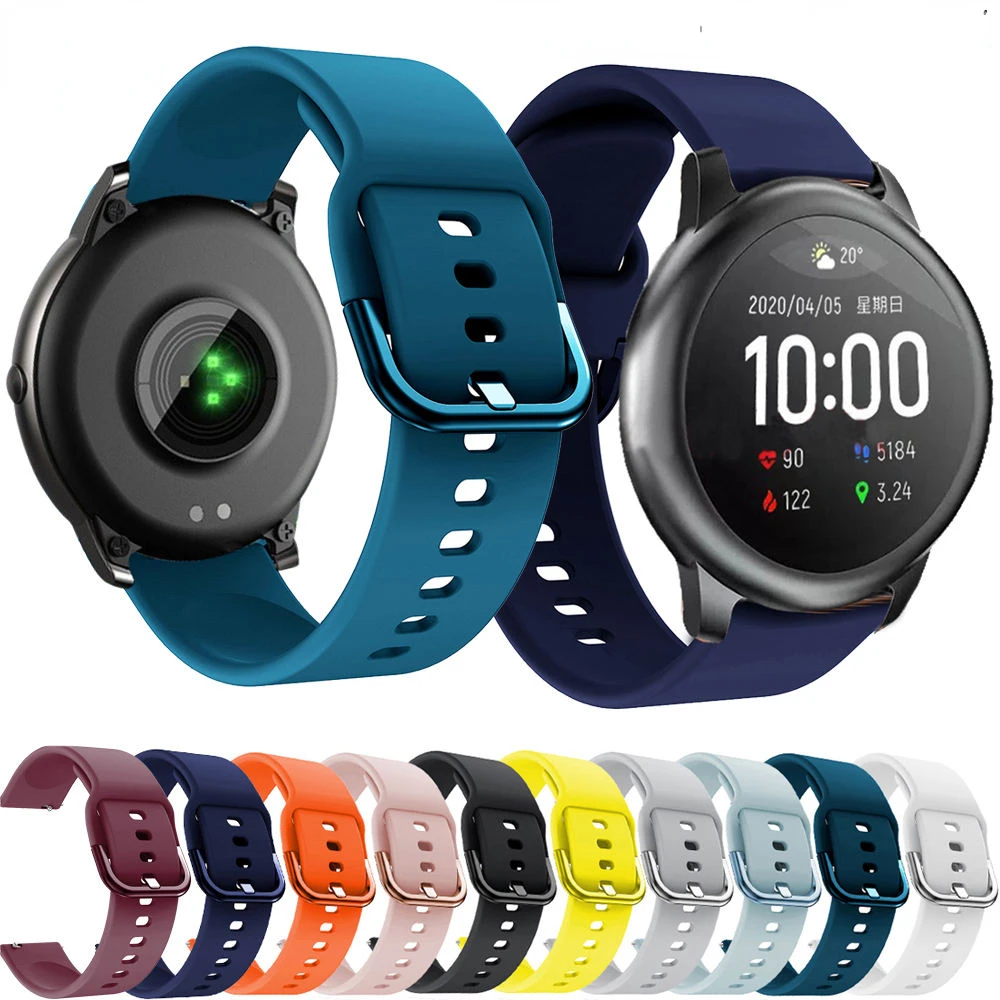 

sport silicone 22mm Watchband For Xiaomi haylou solar ls05 strap original Smart Wristbands Bracelet colorful fashion accessory