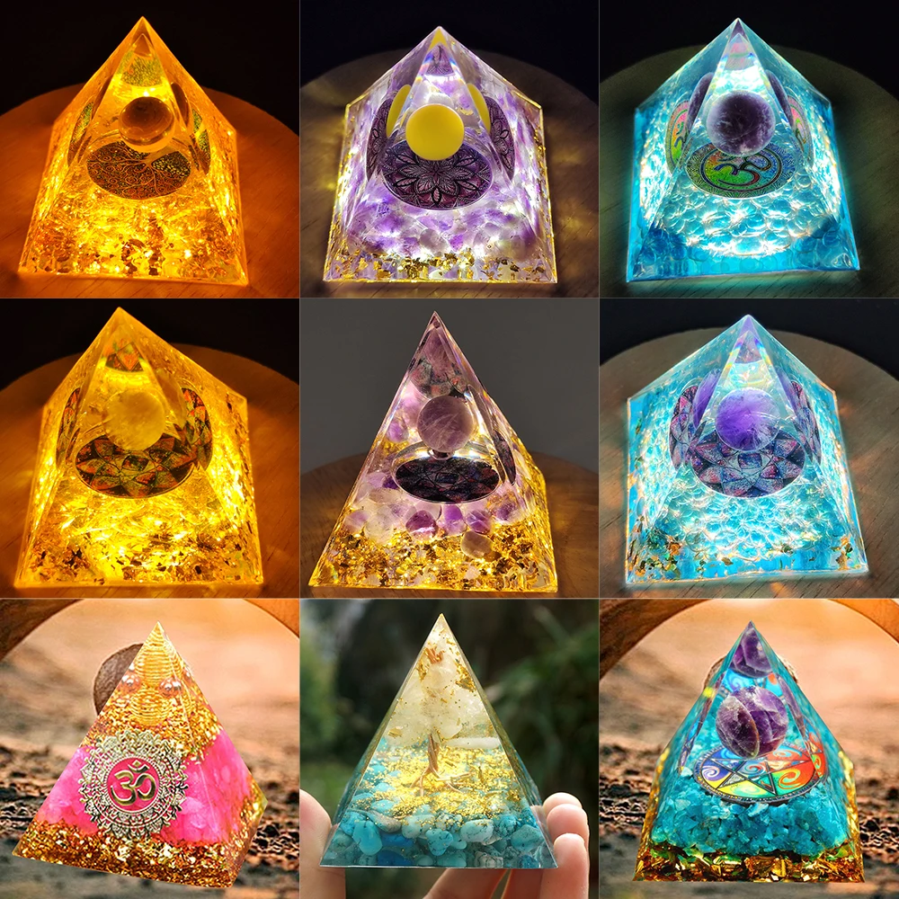 

Энергетический генератор, ОРГОН, аметист, перидот, исцеление, натуральный кристалл, генератор чакр, оргонит, пирамида