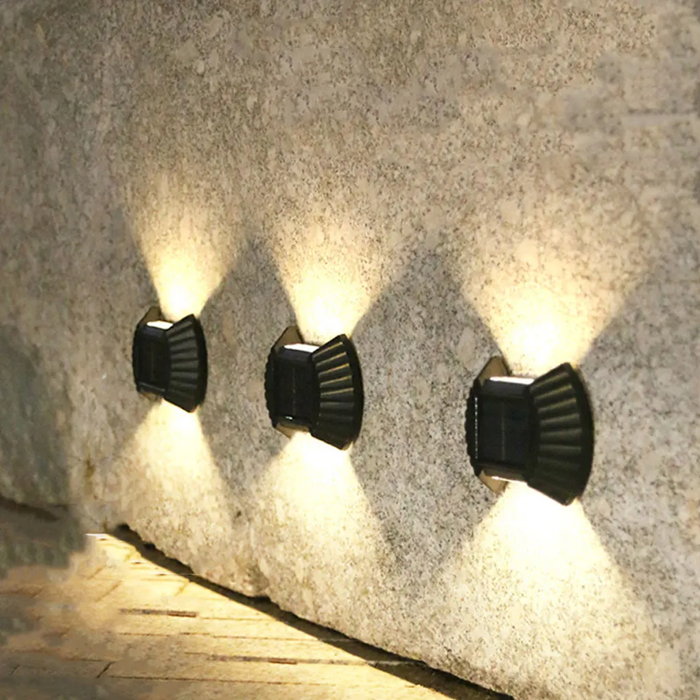 

Pack of 4 Solar Powered Wall Light IP65 Garden Park Patio Porch Backyard Driveway Walkway Lawn Road Landscape Lamp