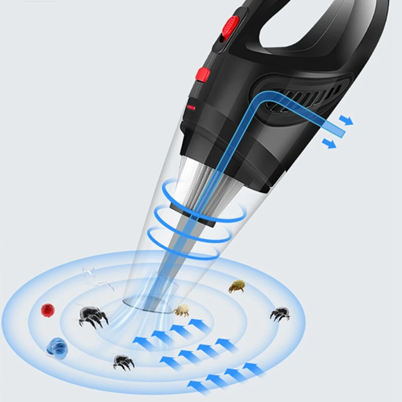 Автомобильный беспроводной пылесос 8000 ПА 120 Вт Электрический автомобильный для