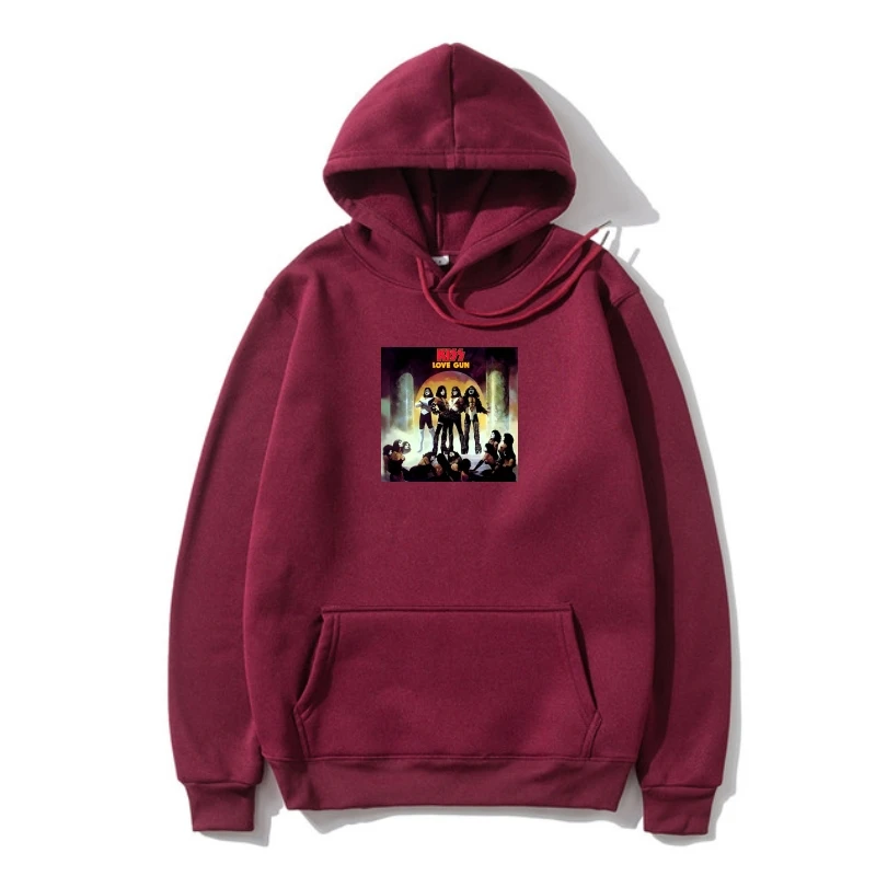 Kiss Autumn Metal Band Love Gun Album Record Cover Ar Outerwear S-2Xl New Trends Hoody