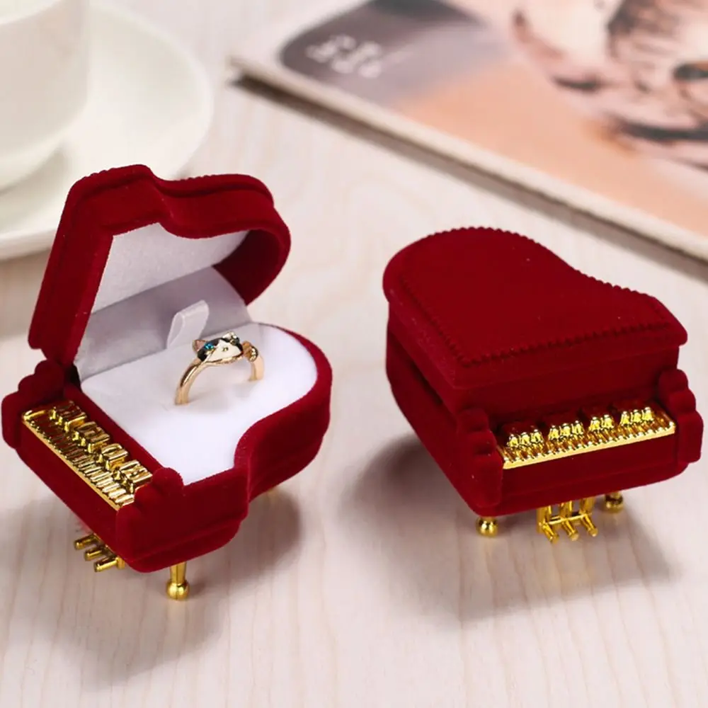 

High Quality Engagement Display Case Earring Pendant Storage Piano Ring Box Jewelry Box Storage Box Gift Case