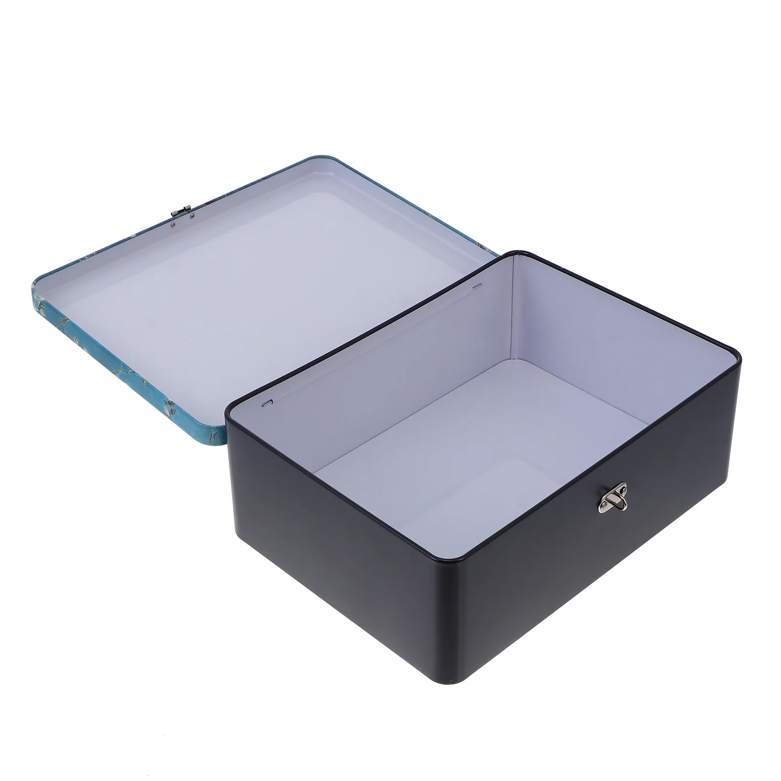 

Box Tin Storage Metaltinplate Decorative Tins Lid Gift Case Boxes Empty Containers Candy Padlock Lids Tea Container Jewelry