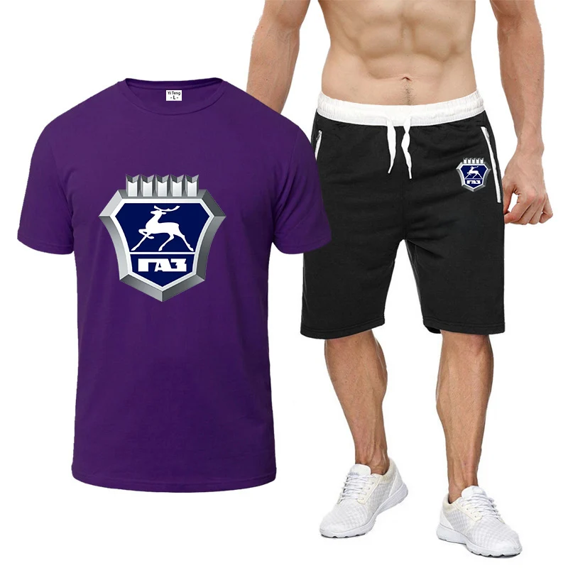 Мужская мода GAZ Gazelle 2024 новый восьмицветный летний комплект с короткими рукавами