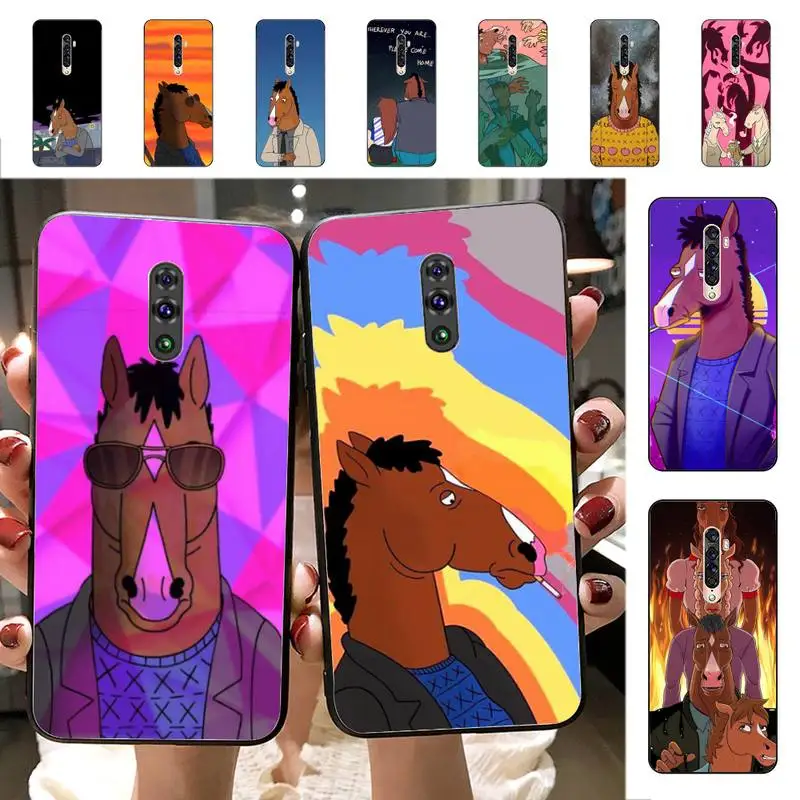 

MINISO Cartoon B-boJack H-Horsemans Phone Case for Vivo Y91C Y11 17 19 17 67 81 Oppo A9 2020 Realme c3