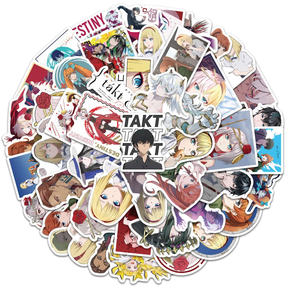 

Мультяшные аниме наклейки для мебели, 10/30/50 Φ takt op. Игра Destiny, DIY автомобиль, багажник, ТВ, гитара, мотоцикл