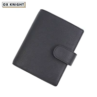 ox knight mini a7 notebook with 19 25 mm silver rings pebbled grain leather week planner organizer journey diary sketchbook