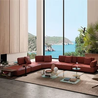 italy natuzzi natuzi leather sofa combination large flat living room l corner sofa