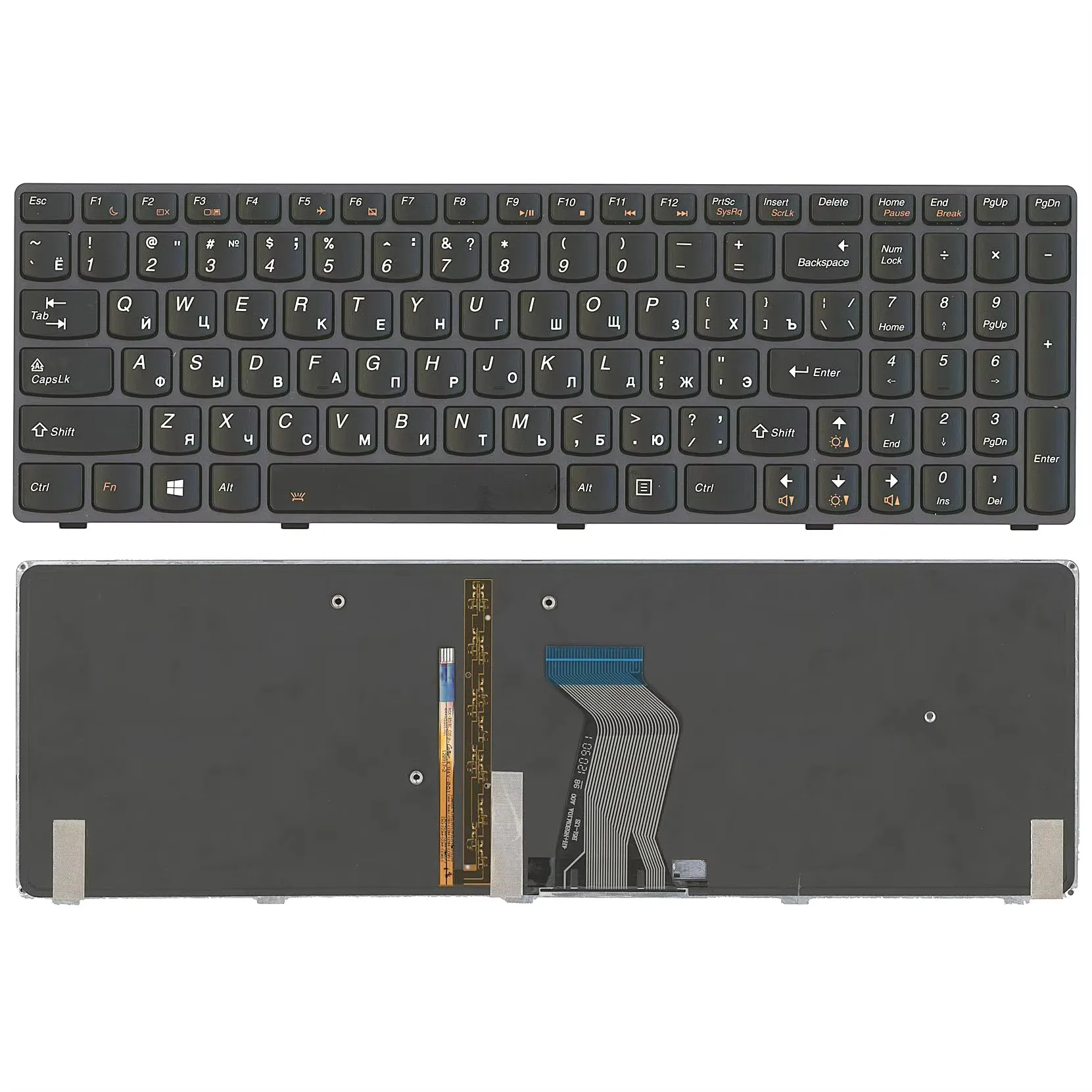 Клавиатура для Lenovo IdeaPad Y580 Y580N Y580NT T4b8 25203133 С подсветкой США/русский макет