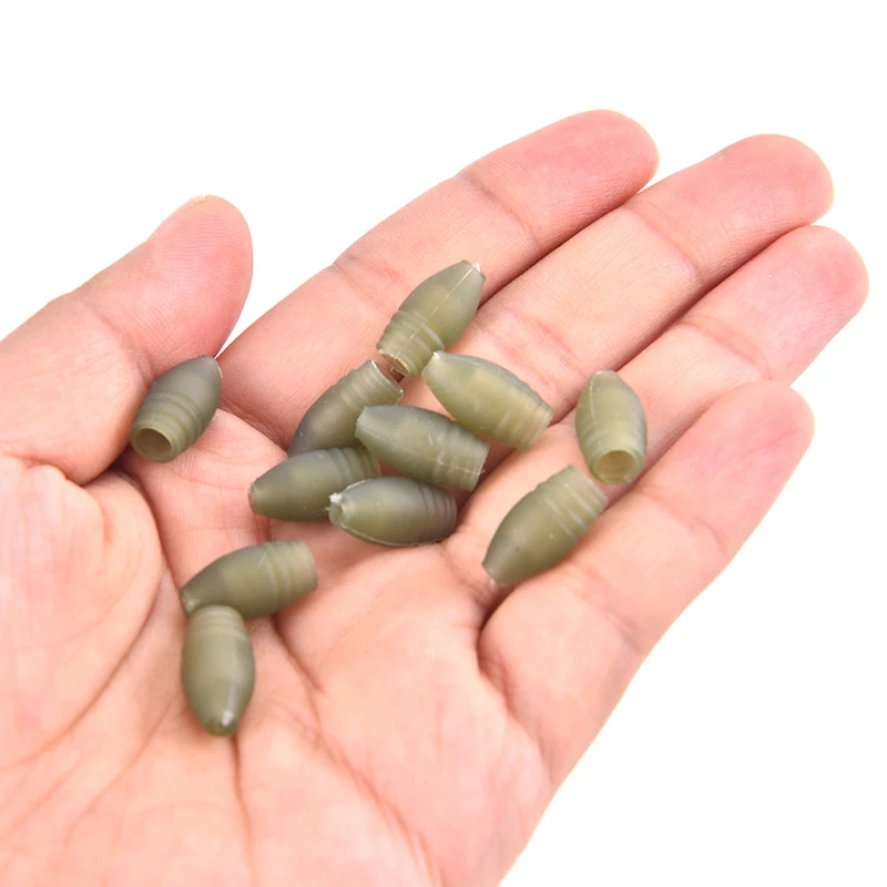 Аксессуары для ловли карпа 30 шт., эластичные коннекторы для карпа, твердые и полые эластичные, шероховатые бусины для грубой остановки, рыбо...