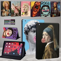 tablet case for apple ipad air 1 2 3 4 5ipad 2 3 4mini 1 2 3 4 5 6ipad 5th 6th 7th 8th 9thpro 11 funny print stand cover