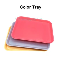 new 4 color dental plastic tray box flat instrument tray autoclave dentistry supplies for dentist lab tray tool