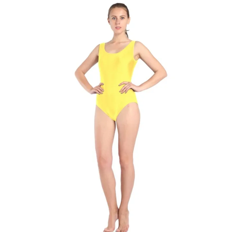 Гимнастический купальник для взрослых женщин белый черный зеленый оранжевый