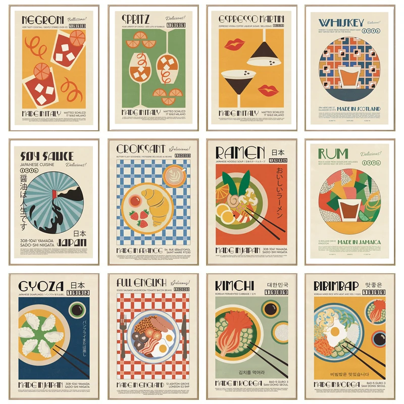 Современная кухня холст картины скандинавские японские корейские постеры с