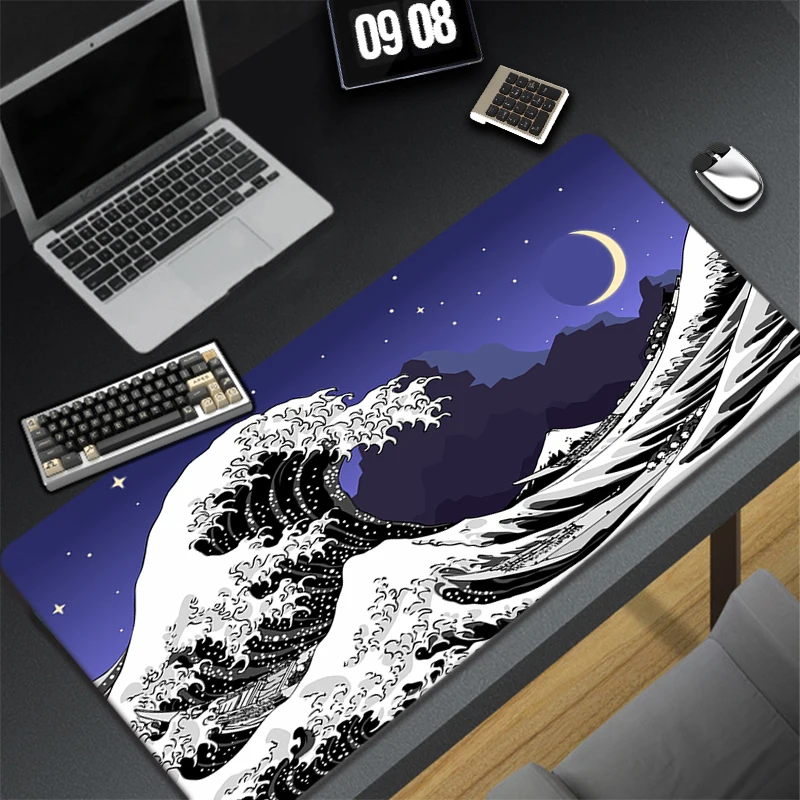 

Коврик для мыши Great Wave Off Art, компьютерный коврик большого размера из натурального каучука, с застежкой по краю, подходит для LOL