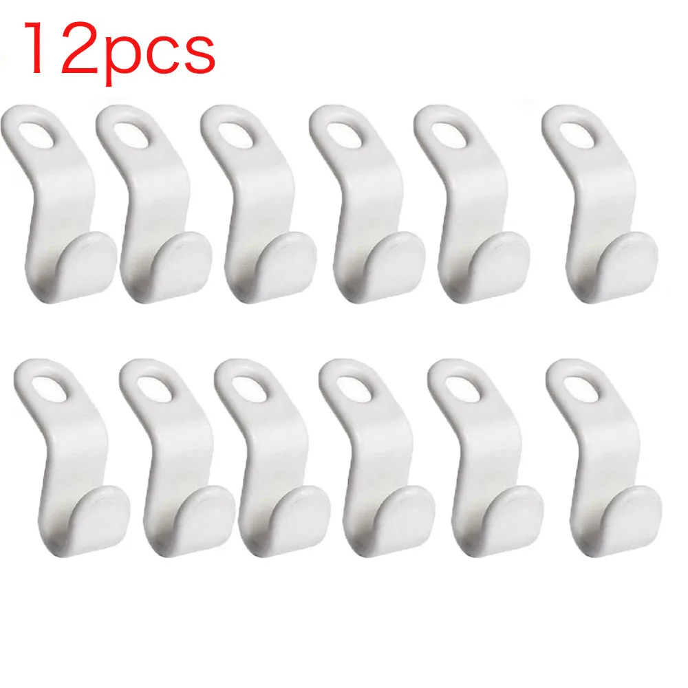 

12/6 PCS Mini Clothes Hanger Connector Hooks Cascading Plastic Wardrobe Coat Organizer Rack Holder Space Saving for Closet