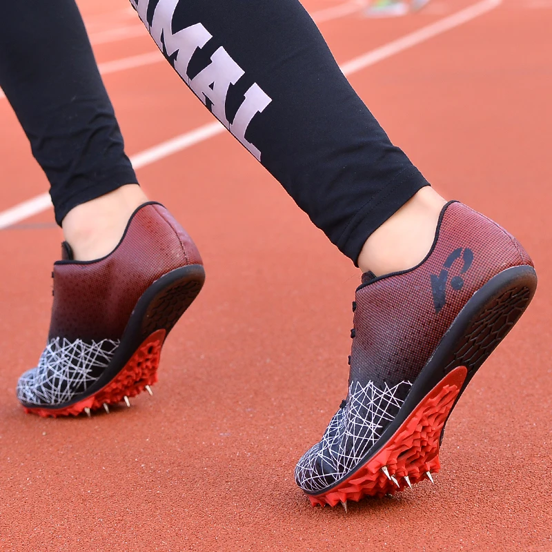 Spikes Training Shoes Running Shoes Men Women Students Kids Racing Sneakers Track and Field Shoes Lightweight Trainers