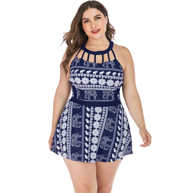 Раздельный купальник с юбкой в виде слона