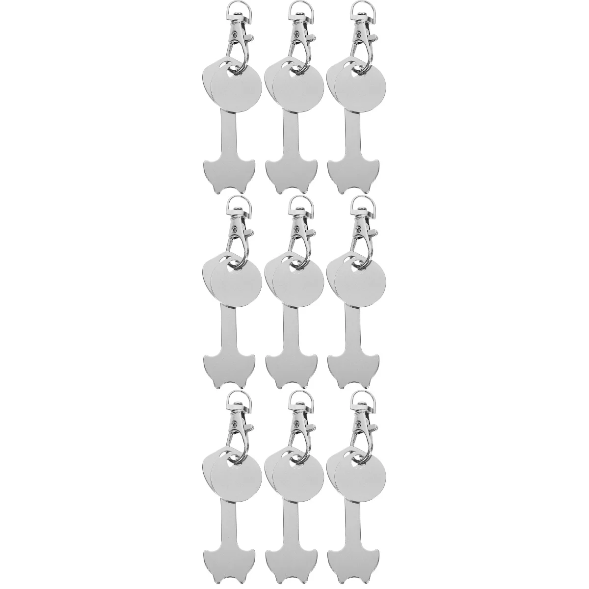 

Trolley Shopping Keychain Key Tokentokens Holder Cart Metal Ring Keychains Quarter Pendant Charms Insert Keyringschange Backpack