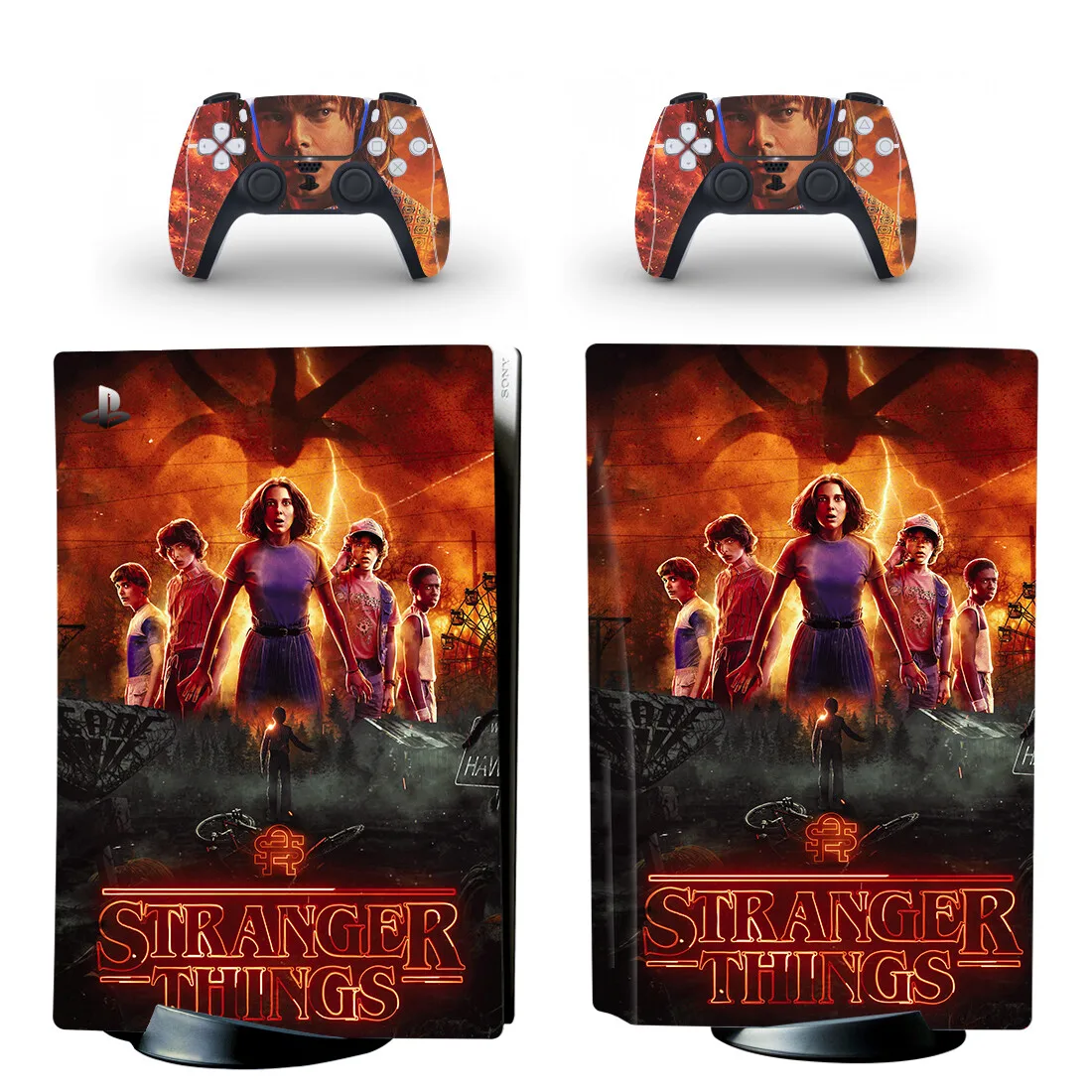 

Stranger Things PS5 Standard Disc Skin Sticker Decal Cover for PlayStation 5 Console and Controllers PS5 Disk Skin Vinyl