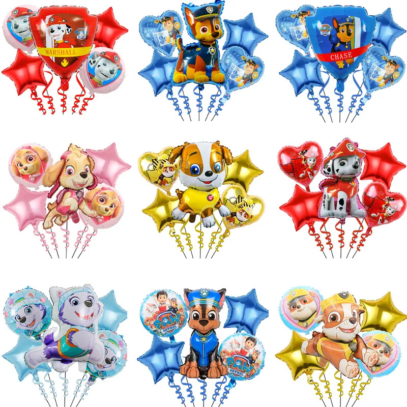

Paw Patrol 18 Inch Wang Wang Patrol Team Maomao Daily Little Gravel Cartoon Set Children's Birthday Party Decoration Balloon