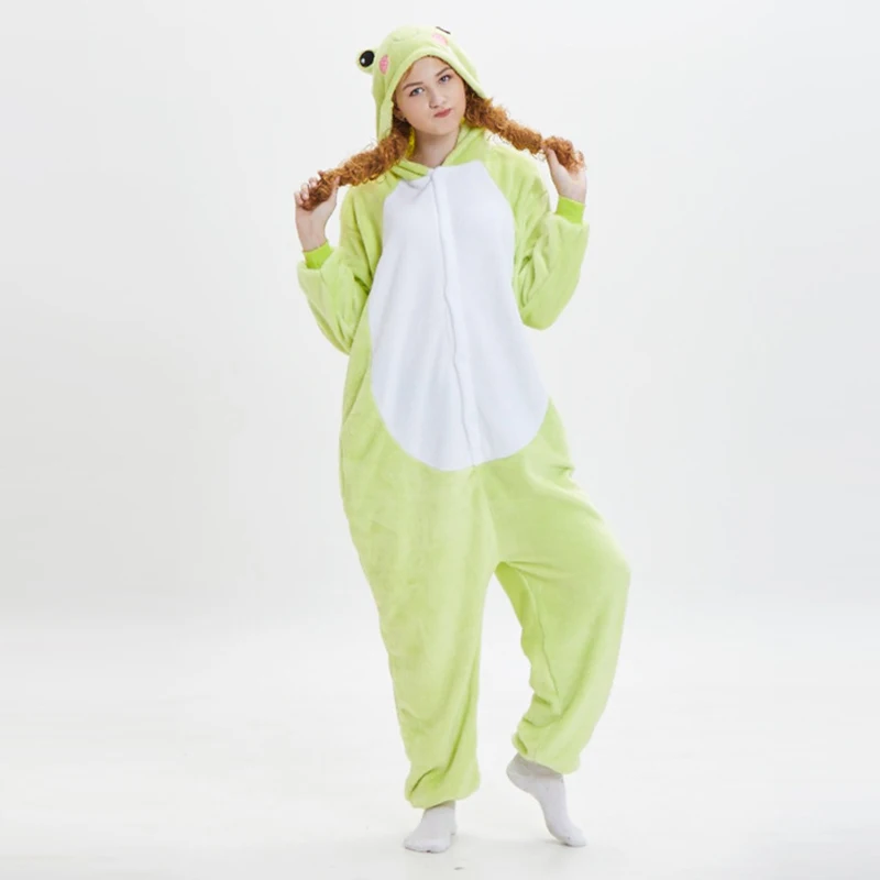 

Пижама-комбинезон унисекс в виде животного, цельная Пижама для взрослых, костюм для косплея, комбинезон в виде лягушки, одежда для Хэллоуина, рождественской вечеринки для женщин и мужчин