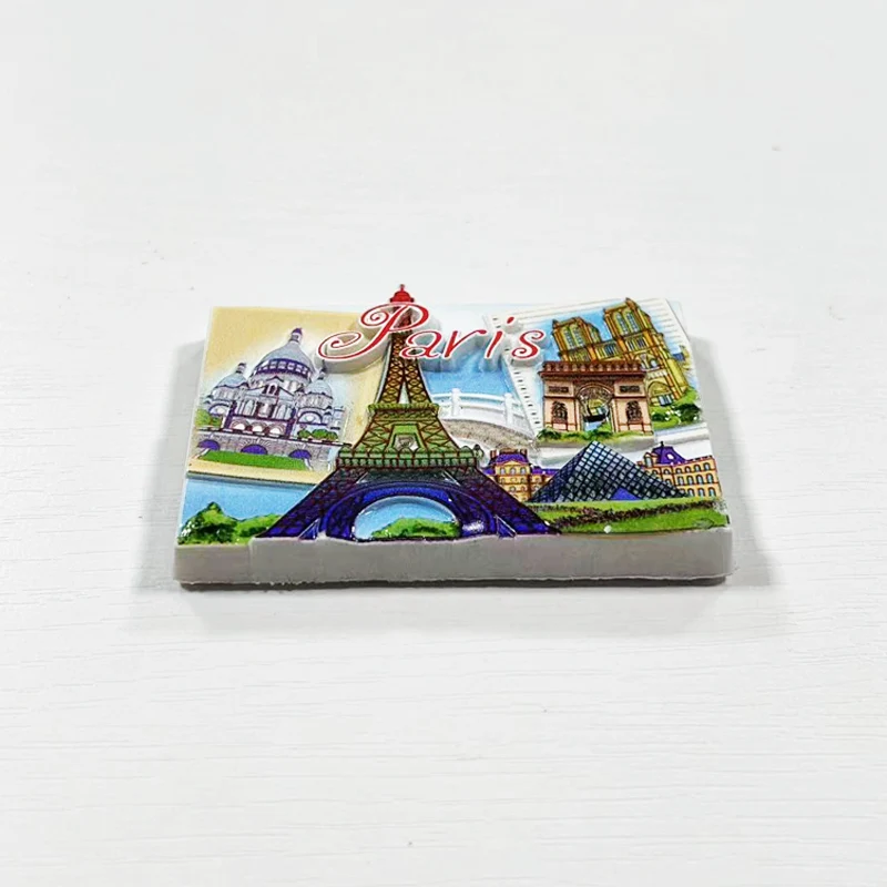Париж Сувениры Домашний декор Эйфелева башня Лувр Архитектурный пейзаж 3D Стерео