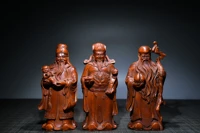 6 chinese folk collection seikos boxwood god of fortune gather fortune longevity gather fortune office ornament town house