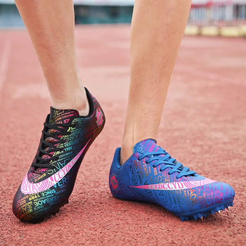 34-46 Men Kids Track Field Training Spikes Shoes Women Athlete Running Shoes Men Spike Racing Sneakers Plus Size