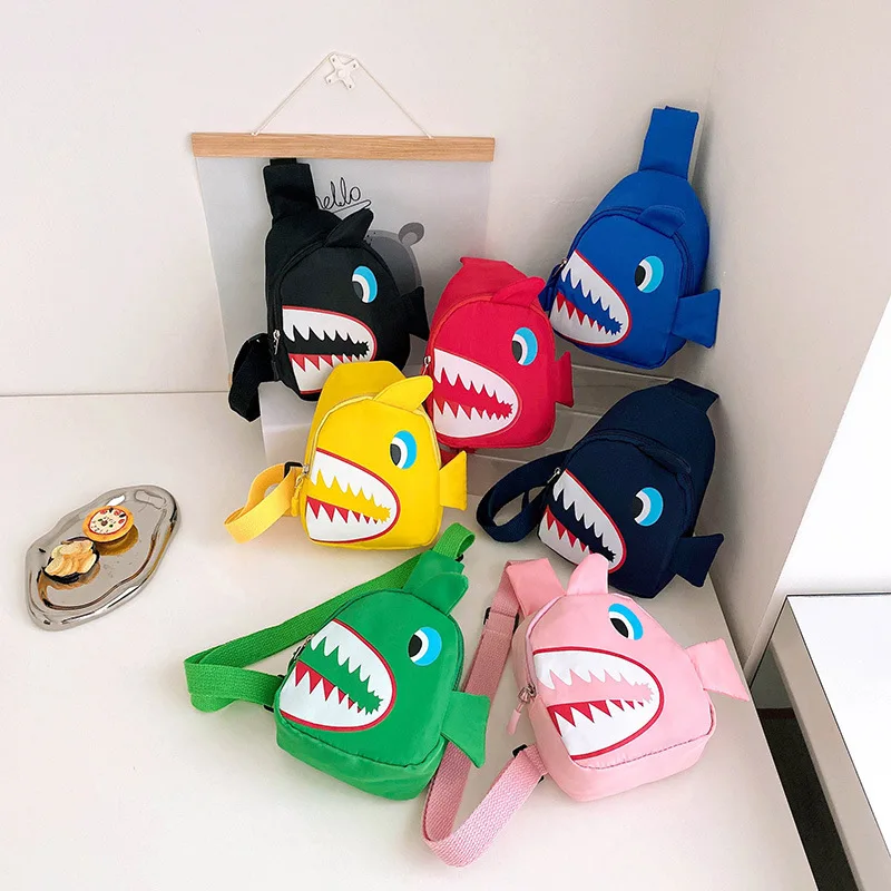 

Lovely Cartoon Printing Children Chest Bag Cute Shark Boys Kids Small Shoulder Bags Girls Baby Wallet Coin Purse Crossbody Bag