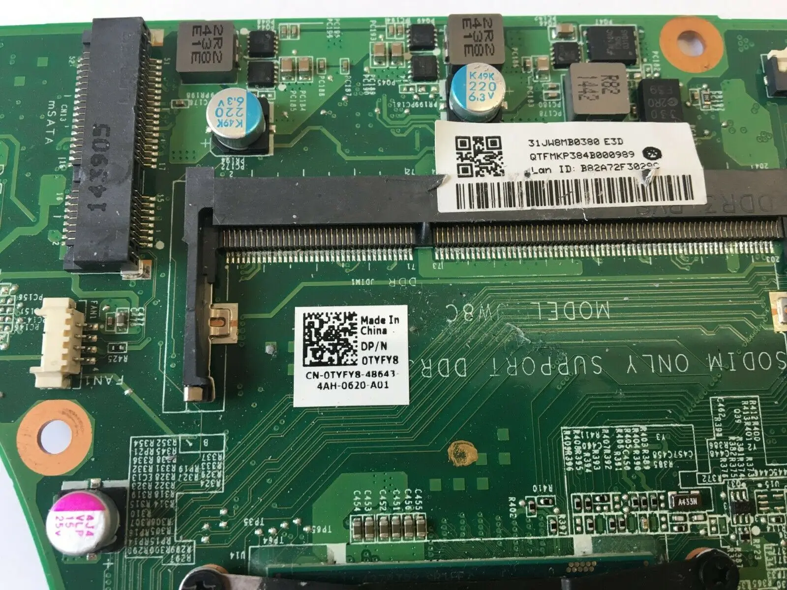 

FOR DELL Vostro 5470 MOTHERBOARD i5-4210U 1.7GHz 0TYFY8 TYFY8