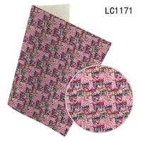 for diy earrings hair bows materials new valentines day print pattern litchi grain artificial leather 30x136cm