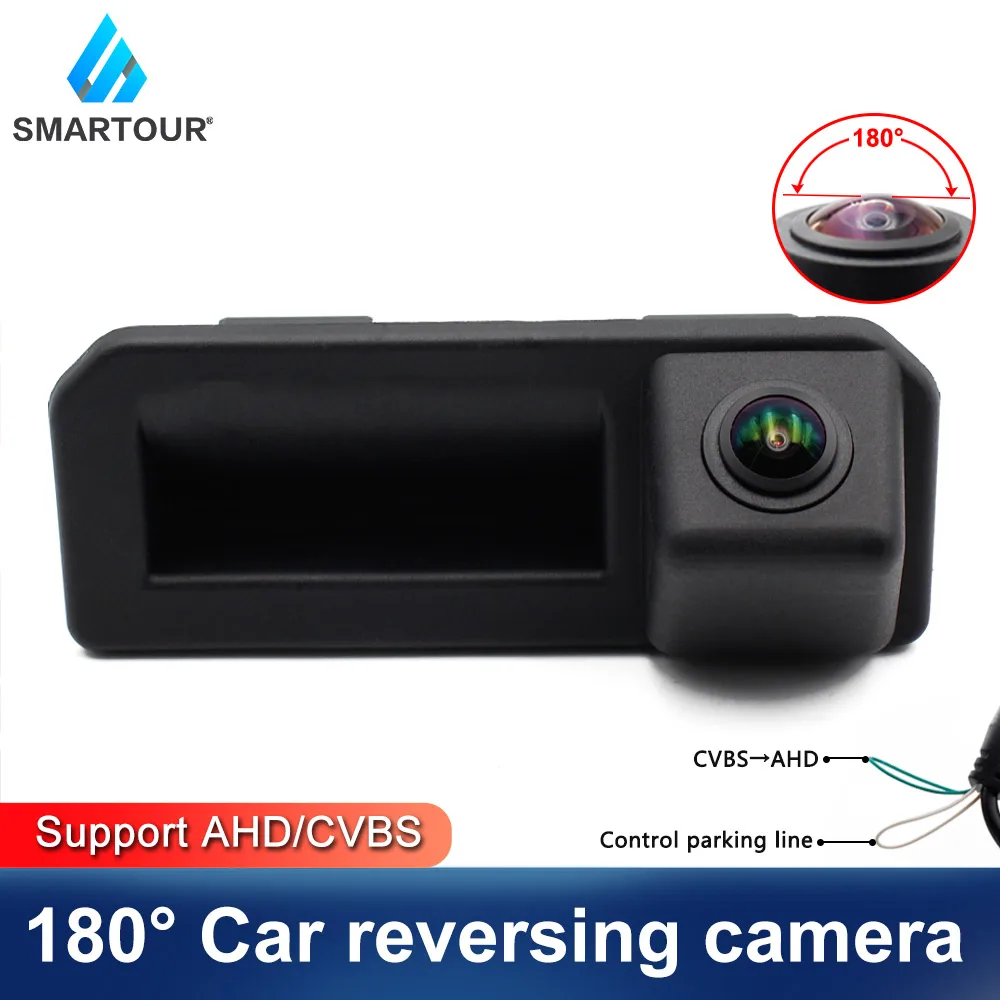 Smartour Car Rear View Reverse Backup Trunk Handle AHD 180 Degree Camera For Audi Q2 Q5 A5 For VW Skoda Kodiaq Cayenne 2017 2018 Smartour Car Rear View Reverse Backup Trunk Handle AHD 180 Degree Camera For Audi Q2 Q5 A5 For VW Skoda Kodiaq Cayenne 2017 2018