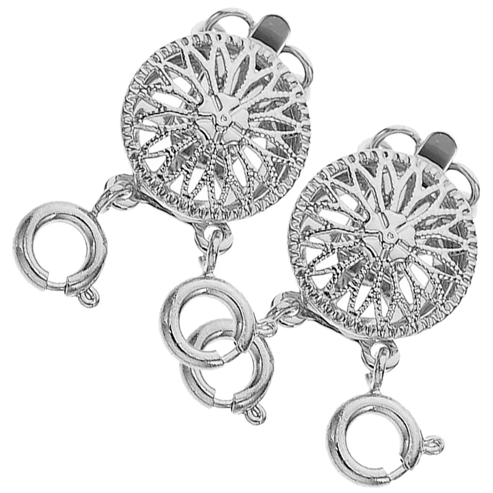 2 Pcs Materials Necklace Layering Separator Jewelry Connector Sunflower Multi Clasp Copper Detangler