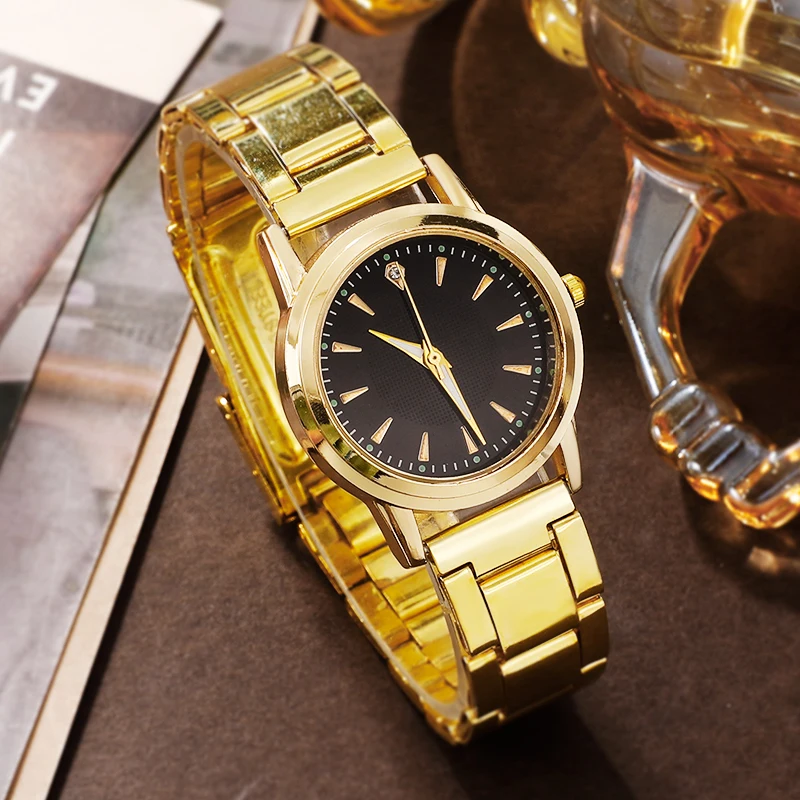 6 шт./комплект женские золотые роскошные часы