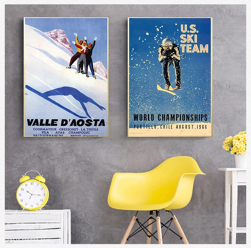 Винтажные настенные постеры из крафт-бумаги наклейки с покрытием украшение для