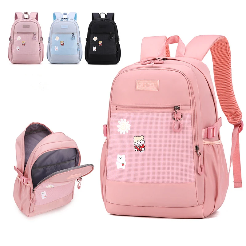 Большой школьный портфель для девочек-подростков, водонепроницаемый рюкзак с принтом для учеников начальной школы, сумки для учебников