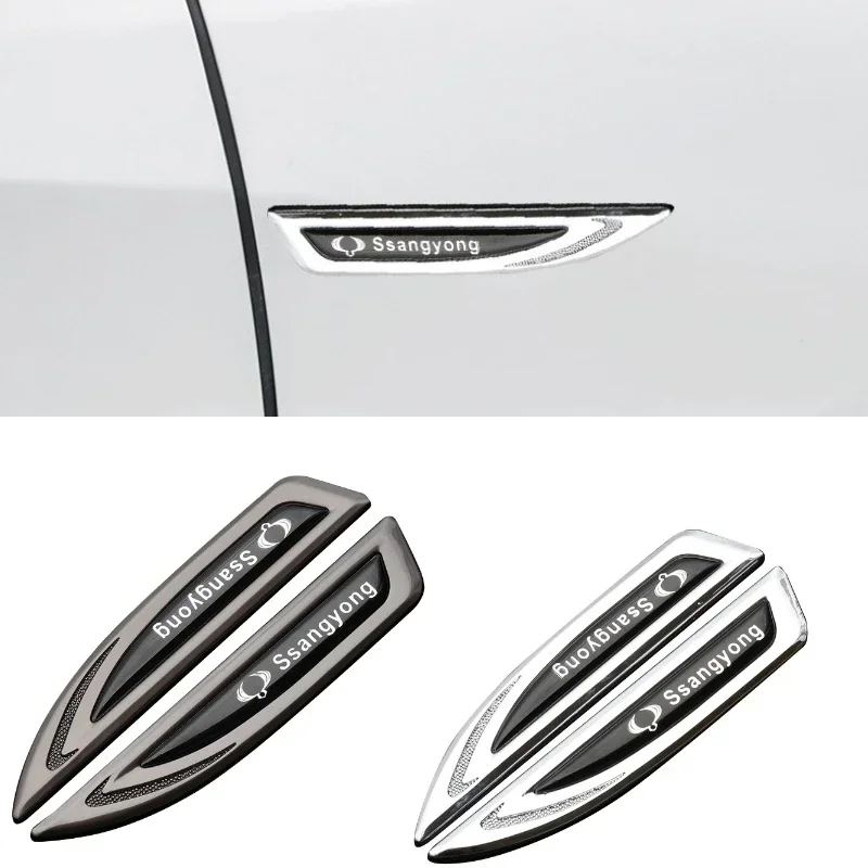 2 шт. металлические наклейки на крыло автомобиля для SSANG YONG Actyon Rexton Kyron Korando Rodius