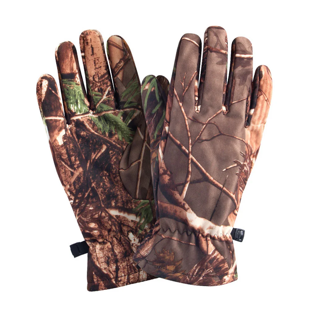 

1 Pair of Outdoor Camouflage Gloves Full Finger Hunting Gloves Anti-Slip Gloves