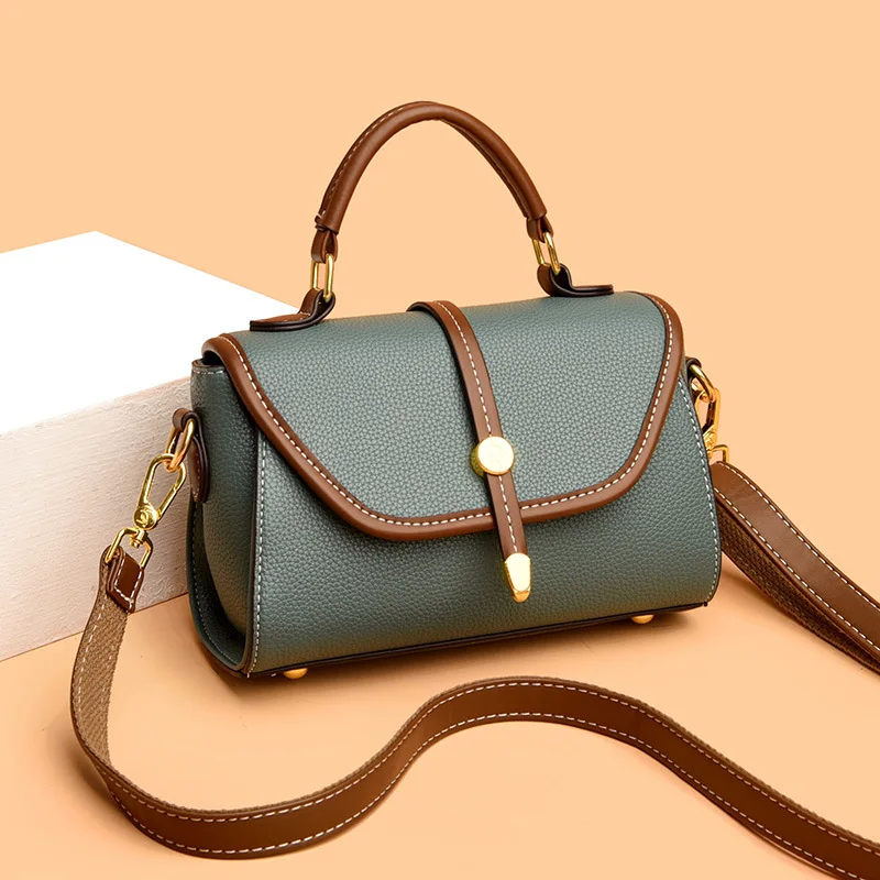 

Genuine Leather Small Bag for Women 2023 Contrast Small Wings Bag Classic Single Arrow Women's Small Square Bag Free Shoulder St