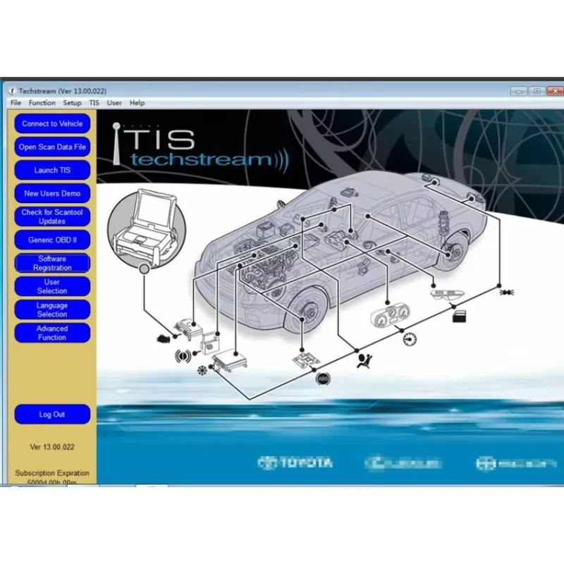 Новейший интерфейс MINI VI 2024 V14.20.019 для чипа TIS Techstream MINI-VCI FT232RL J2534 2, диагностический кабель (art.: 3920d16ba64da) - 3920d16ba64da