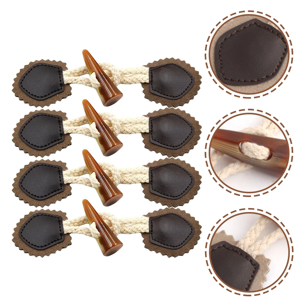 4 пары диагональных пряжек с рогом тумблерные застежки пуговицы для пальто