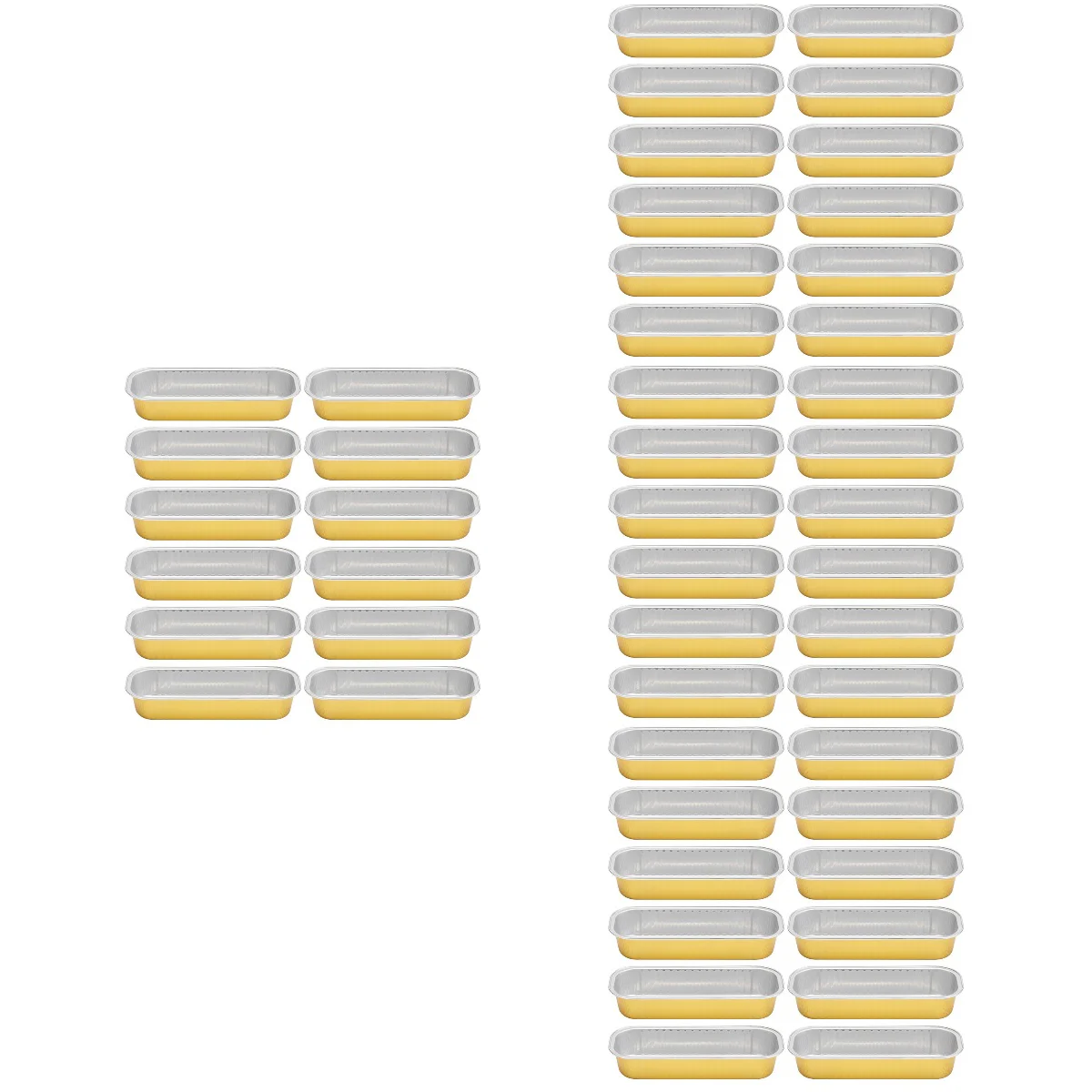 

80 Tin Foil Boxes Convenient Grill Boxes Compact Cake Containers