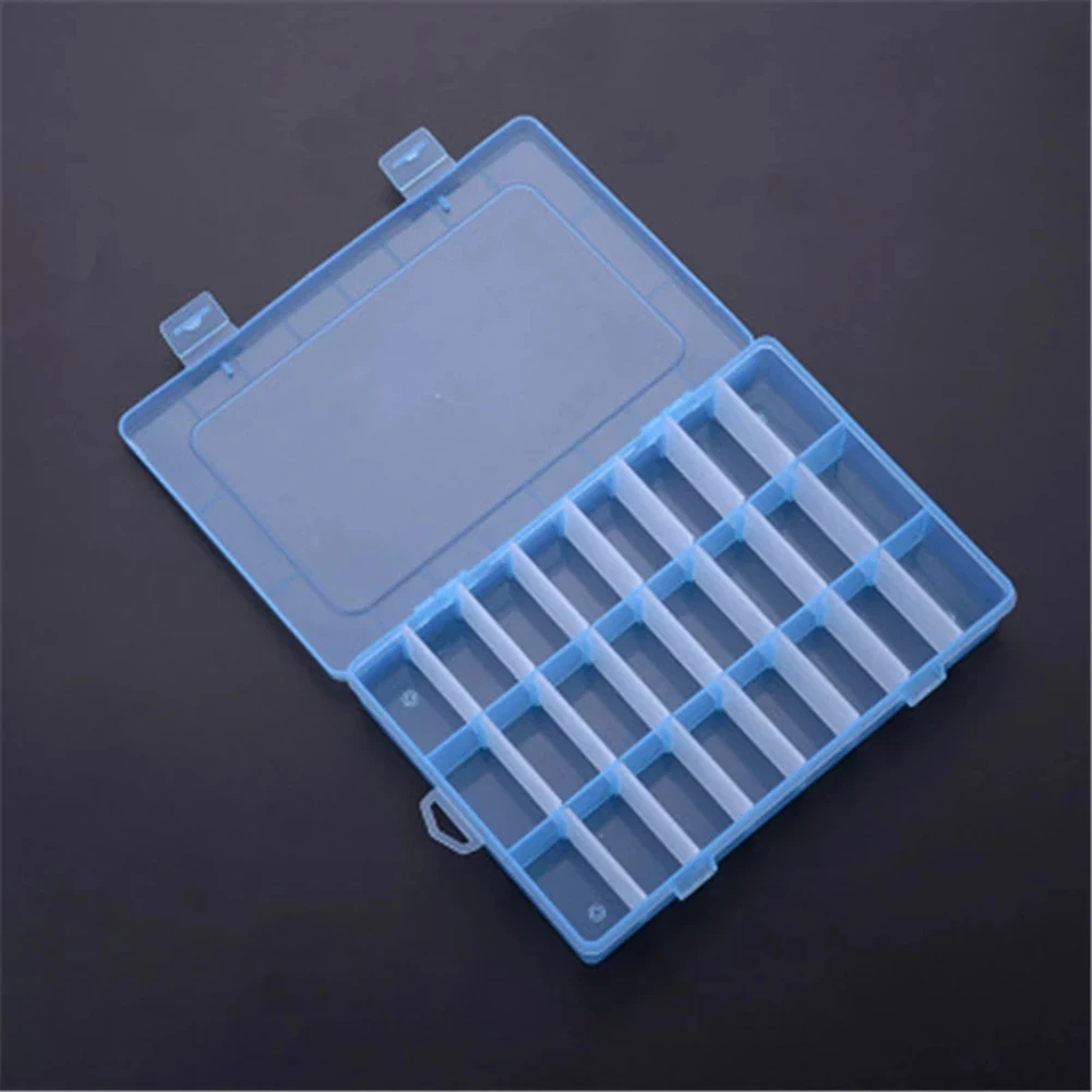 

24 Grid Plastic Storage Box Screw ICs Chips Jewelry Earring Beads Compartment Container Multifunctional Tool Box