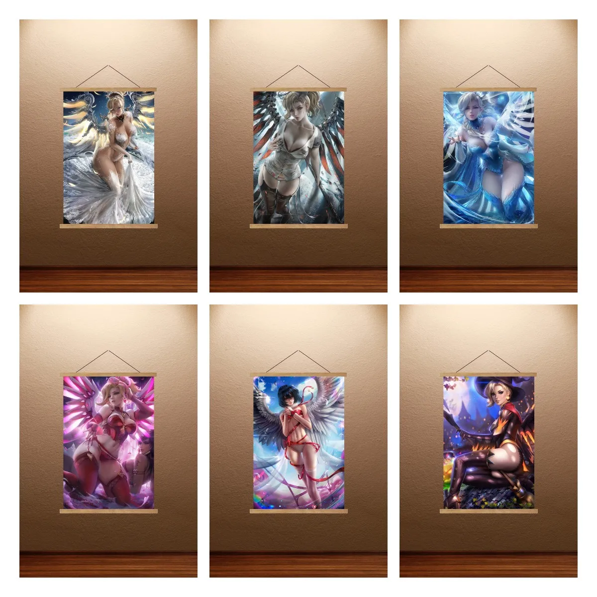 Постер с изображением милосердия Overwatch для видеоигр холст настенные картины