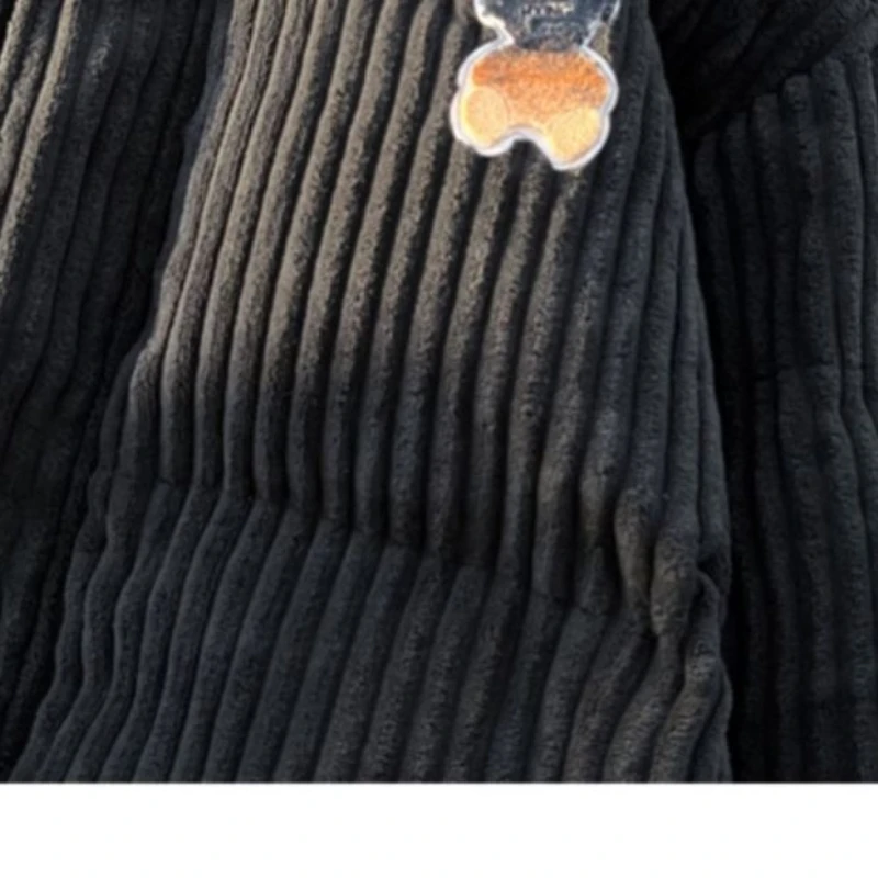 Winter CoatCorduroy Cotton Jacket Men and Women Embroidery Outerwear Oversize Padded and Thickened Tops New Loose Warm
